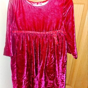 Mini Boden Velvet Christmas Dress 5-6